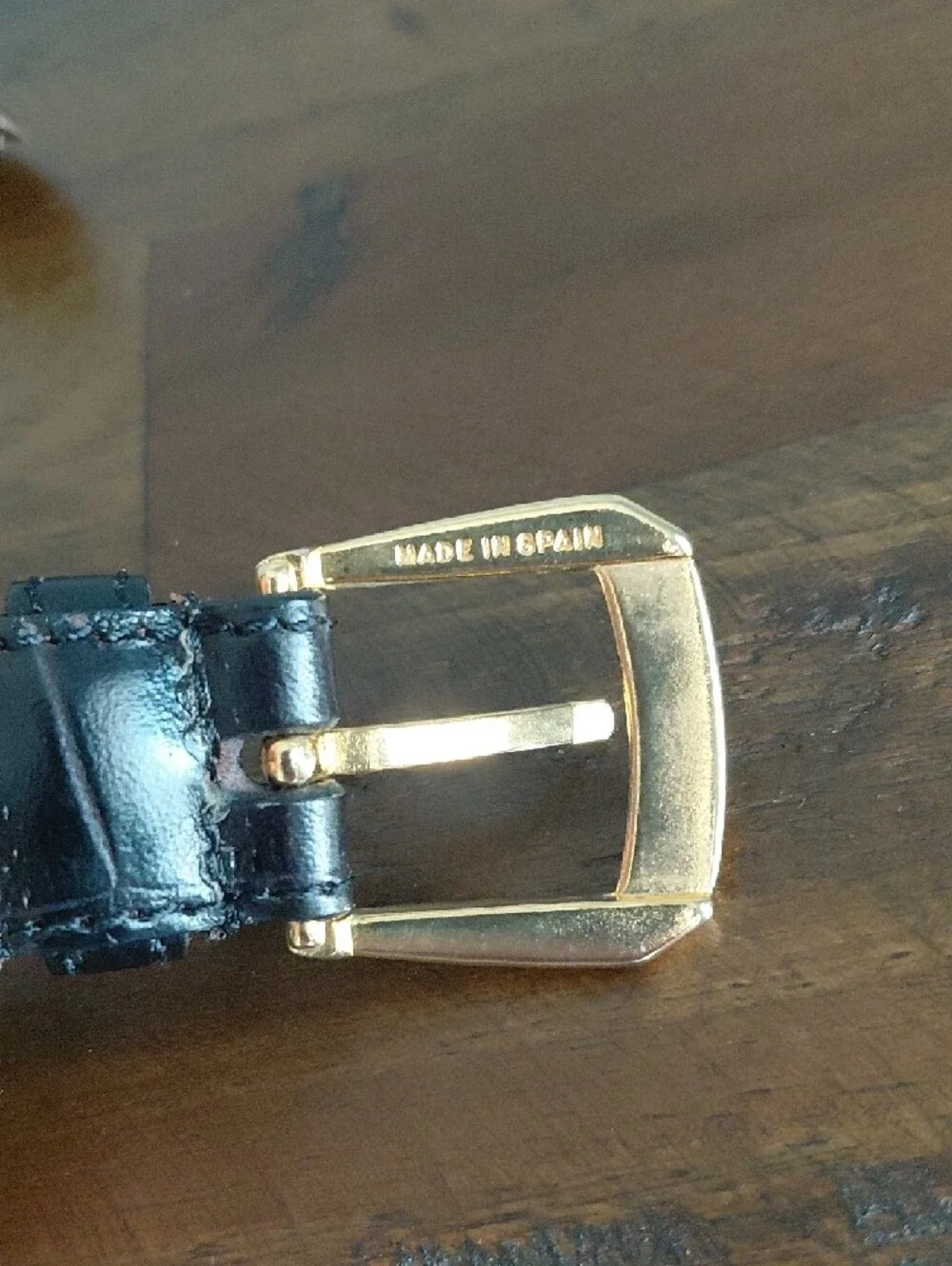 Christian Dior Men’s Black Belt And Gold Buckle Sz 90/36 - Picture 6 of 12